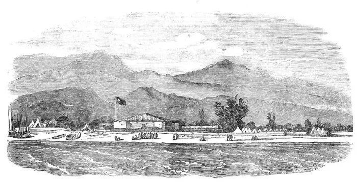 Framed Print : Camp of Tchourouk-Sou, on the Black Sea, 1854. Creator: Unknown Framed Print : Camp of Tchourouk-Sou, on the Black Sea, 1854. Creator: Unknown