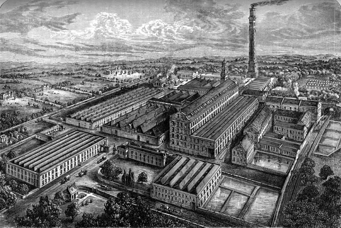 Framed Print : Camperdown linen works, Dundee, c1880 Framed Print : Camperdown linen works, Dundee, c1880
