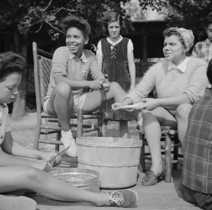 Framed Print : Campers helping with the kitchen work at Camp Gaylord White, Arden, New York, 1943. Creator: Gordon Parks Framed Print : Campers helping with the kitchen work at Camp Gaylord White, Arden, New York, 1943. Creator: Gordon Parks