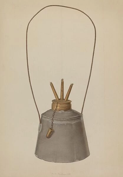 Camphene Lamp, 1938. Creator: Jacob Gielens