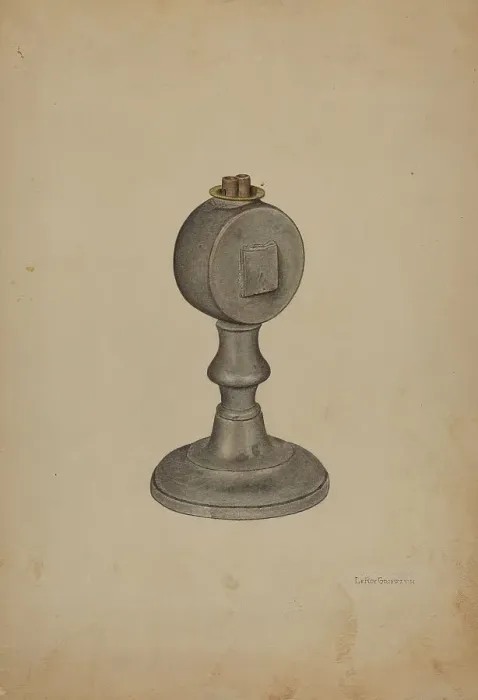 Framed Print : Camphor Lamp, c. 1940. Creator: LeRoy Griffith Framed Print : Camphor Lamp, c. 1940. Creator: LeRoy Griffith
