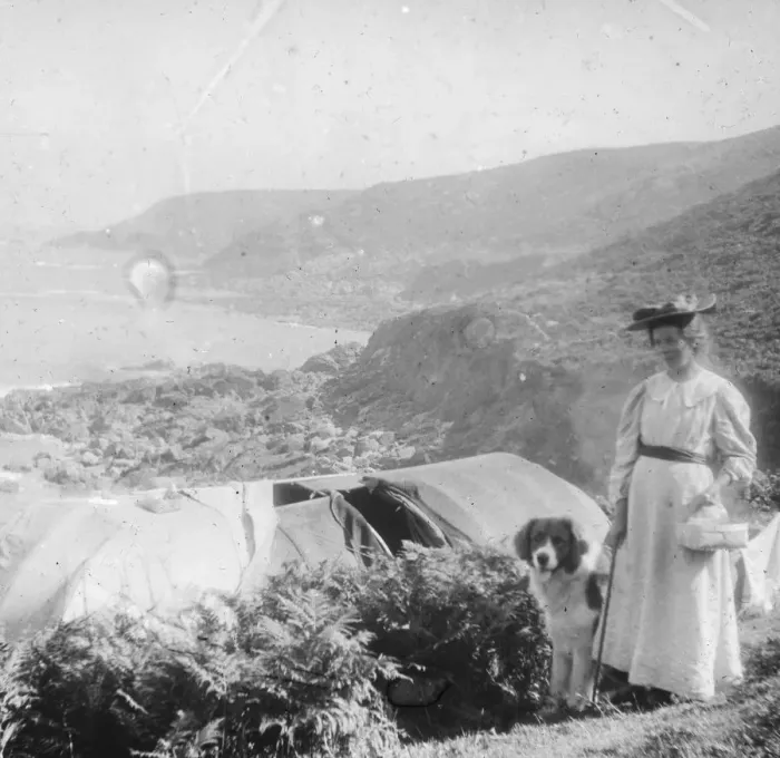 Framed Print : Camping, late 19th or early 20th century Framed Print : Camping, late 19th or early 20th century