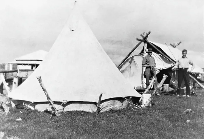Framed Print : Camping, Tewantin, Queensland, 1925. Creator: Jack Bain Framed Print : Camping, Tewantin, Queensland, 1925. Creator: Jack Bain