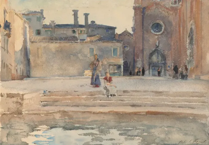 Framed Print : Campo dei Frari, Venice, c. 1880. Creator: John Singer Sargent Framed Print : Campo dei Frari, Venice, c. 1880. Creator: John Singer Sargent