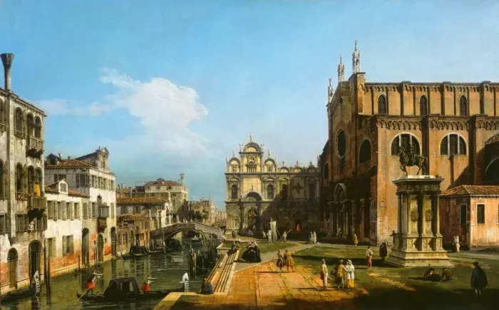 Framed Print : The Campo di SS. Giovanni e Paolo, Venice, 1743 / 1747. Creator: Bernardo Bellotto Framed Print : The Campo di SS. Giovanni e Paolo, Venice, 1743 / 1747. Creator: Bernardo Bellotto