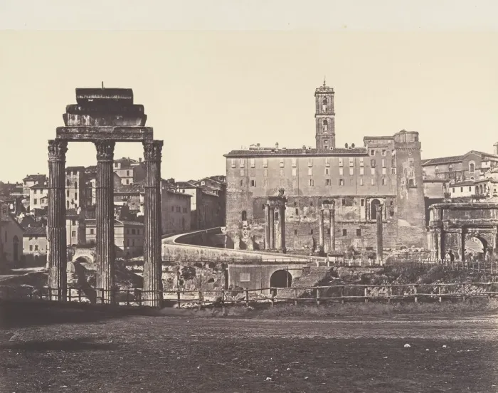 Framed Print : Campo Vaccino (Foro Romano), 1848-52. Creator: Eugene Constant Framed Print : Campo Vaccino (Foro Romano), 1848-52. Creator: Eugene Constant