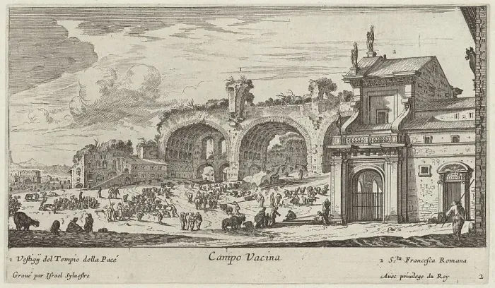 Framed Print : Campo Vacina, 1640-1660. Creator: Israel Silvestre Framed Print : Campo Vacina, 1640-1660. Creator: Israel Silvestre