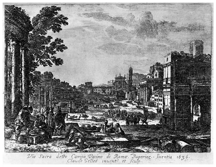 Framed Print : Campo Vacino, c1620-1680 (1924). Artist: Claude Lorrain Framed Print : Campo Vacino, c1620-1680 (1924). Artist: Claude Lorrain