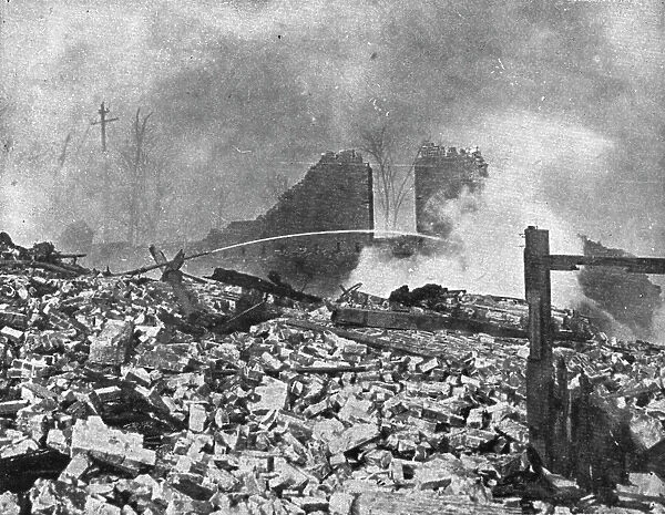 In Canada: The Halifax Explosion The mills of Gurney finish burning, 1917. Creator: Unknown