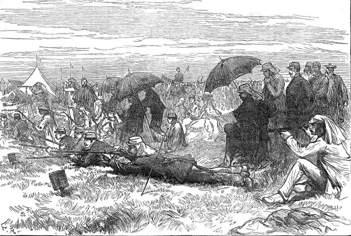 Framed Print : The Canadian Rifles at Wimbledon, 1872. Creator: C. R Framed Print : The Canadian Rifles at Wimbledon, 1872. Creator: C. R