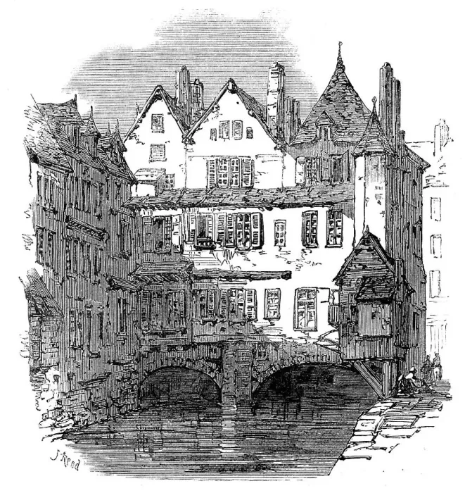 Framed Print : On the canal, Abbeville, 1871. Creator: Unknown Framed Print : On the canal, Abbeville, 1871. Creator: Unknown