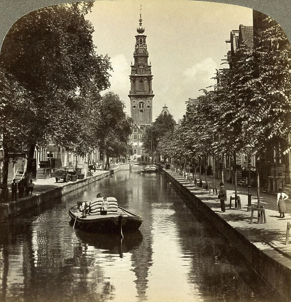 Canal, Amsterdam, Netherlands. Artist: Underwood & Underwood