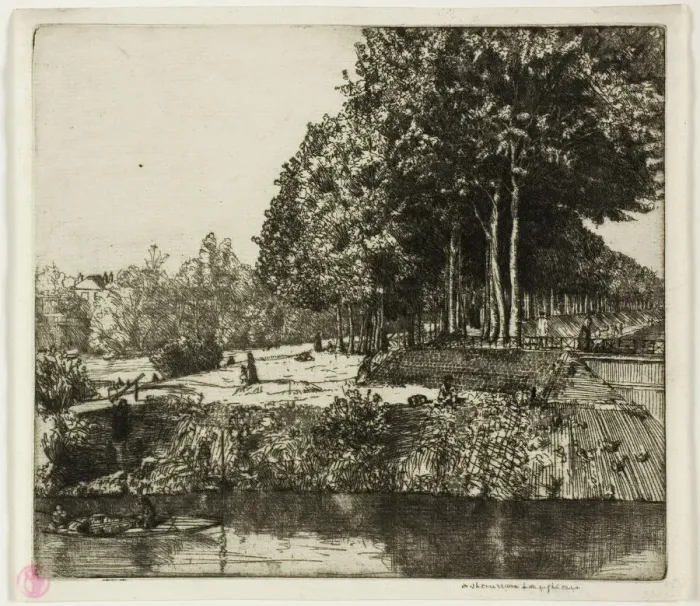 Framed Print : Canal at Charenton, 1901. Creator: Donald Shaw MacLaughlan Framed Print : Canal at Charenton, 1901. Creator: Donald Shaw MacLaughlan