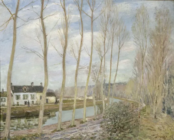 Framed Print : Canal du Loing, 1892. Artist: Sisley, Alfred (1839-1899) Framed Print : Canal du Loing, 1892. Artist: Sisley, Alfred (1839-1899)