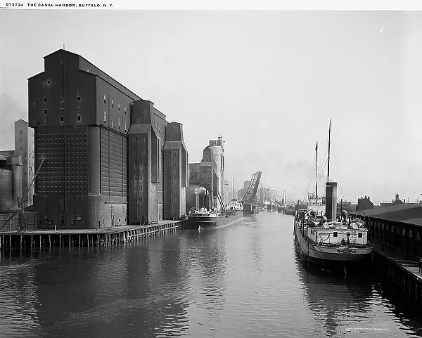 The Canal harbor, Buffalo, N.Y. c.between 1910 and 1920. Creator: William H. Jackson