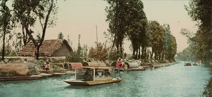 Framed Print : Canal de la Viga, City of Mexico, between 1884 and 1900. Creator: William H. Jackson Framed Print : Canal de la Viga, City of Mexico, between 1884 and 1900. Creator: William H. Jackson