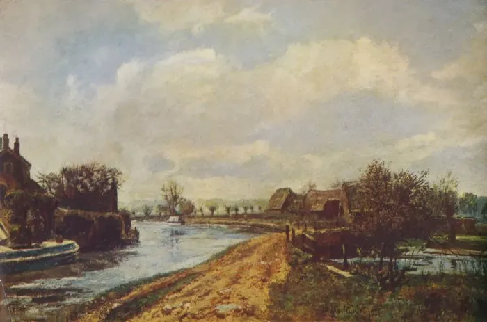 Framed Print : The Canal at Rickmansworth, 1908 (1935). Artist: John William Buxton Knight Framed Print : The Canal at Rickmansworth, 1908 (1935). Artist: John William Buxton Knight