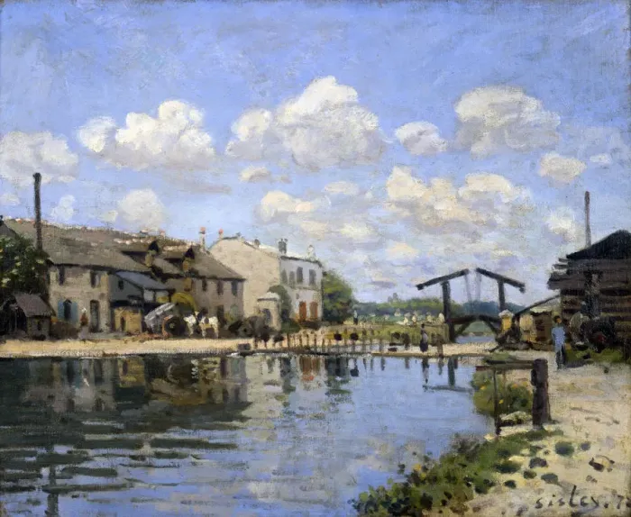 Framed Print : The Canal Saint-Martin, Paris, 1872. Artist: Alfred Sisley Framed Print : The Canal Saint-Martin, Paris, 1872. Artist: Alfred Sisley