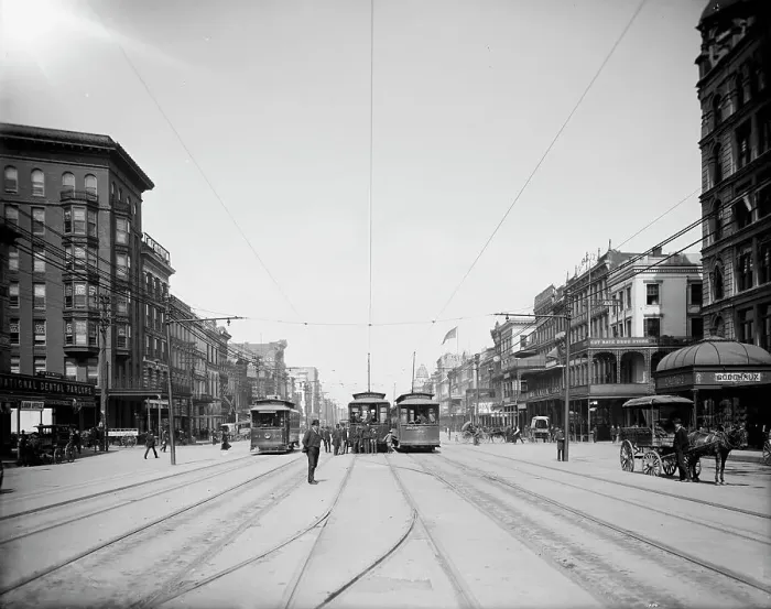 Framed Print : Canal St. New Orleans, La. c1907. Creator: Unknown Framed Print : Canal St. New Orleans, La. c1907. Creator: Unknown