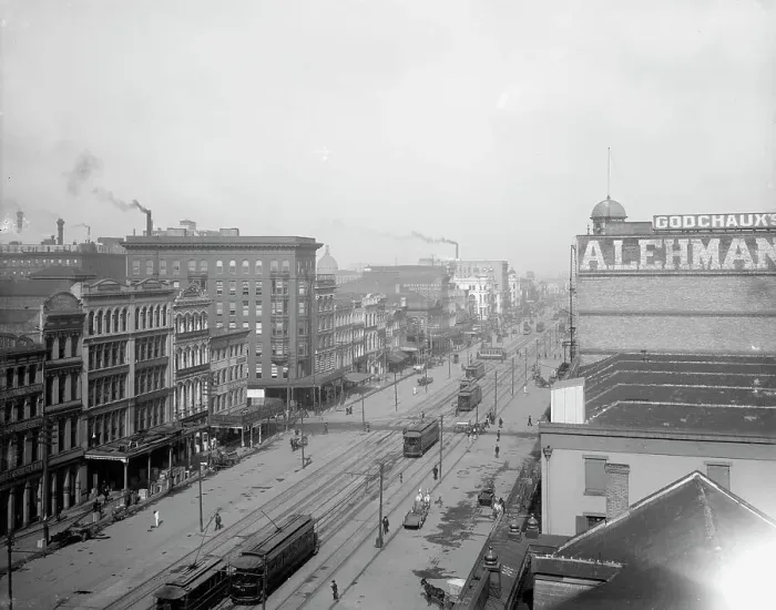 Framed Print : Canal Street, New Orleans, Louisiana, between 1900 and 1910. Creator: Unknown Framed Print : Canal Street, New Orleans, Louisiana, between 1900 and 1910. Creator: Unknown