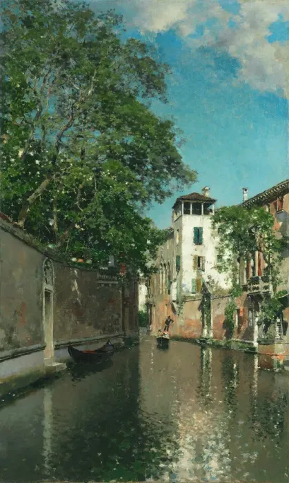 Framed Print : Canal in Venice, 1880s. Creator: Martin Rico y Ortega Framed Print : Canal in Venice, 1880s. Creator: Martin Rico y Ortega