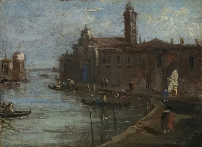 Framed Print : Canal in Venice, 18th century. Creator: Unknown Framed Print : Canal in Venice, 18th century. Creator: Unknown