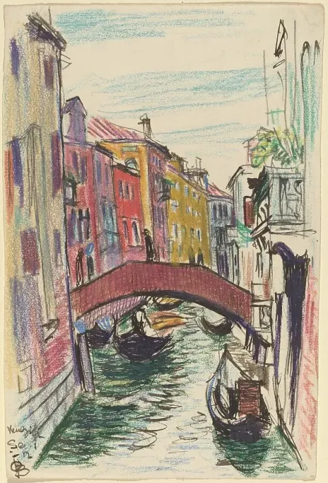 Framed Print : Canal, Venice, 1912. Creator: Oscar Bluemner Framed Print : Canal, Venice, 1912. Creator: Oscar Bluemner