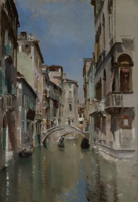 Framed Print : Canal in Venice, San Trovaso Quarter, ca. 1885. Creator: Robert Frederick Blum Framed Print : Canal in Venice, San Trovaso Quarter, ca. 1885. Creator: Robert Frederick Blum