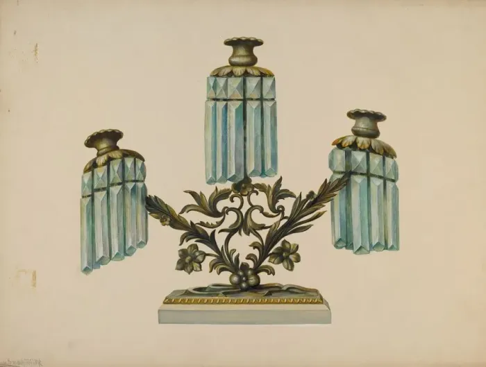 Framed Print : Candelabra, c. 1938. Creator: Walter Hochstrasser Framed Print : Candelabra, c. 1938. Creator: Walter Hochstrasser
