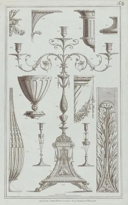 Framed Print : Candelabra, Vessels and Ornament, nos. 358-369 ('Designs for Various Ornaments, ... March 20, 1785. Creator: Michelangelo Pergolesi. Candelabra, Vessels and Ornament, nos. 358-369 ('Designs for Various Ornaments, ... March 20, 1785) Framed Print : Candelabra, Vessels and Ornament, nos. 358-369 ('Designs for Various Ornaments, ... March 20, 1785. Creator: Michelangelo Pergolesi. Candelabra, Vessels and Ornament, nos. 358-369 ('Designs for Various Ornaments, ... March 20, 1785)