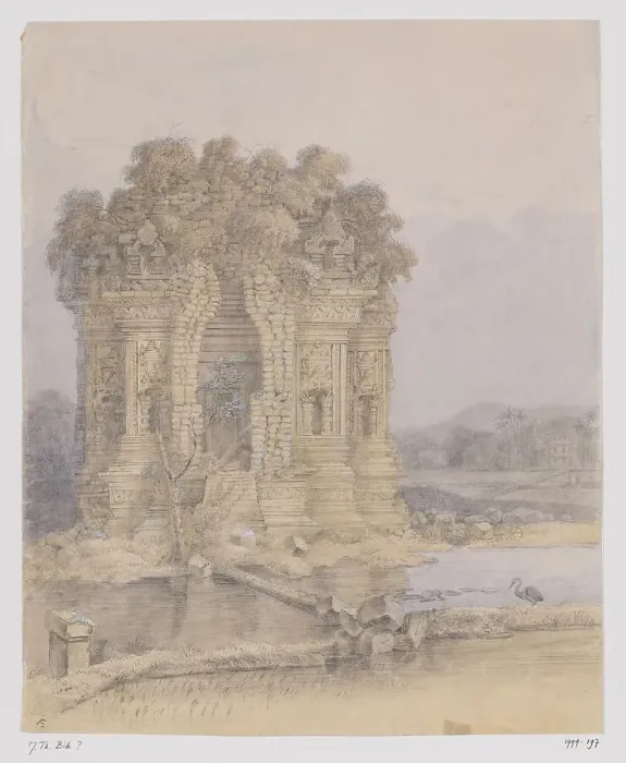 Framed Print : Candi Kalasan, near Yogyakarta, Central Java, 1817. Creator: Adrianus Johannes Bik Framed Print : Candi Kalasan, near Yogyakarta, Central Java, 1817. Creator: Adrianus Johannes Bik