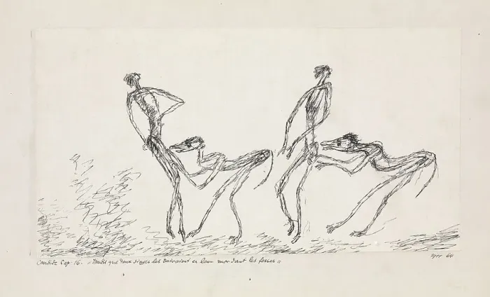 Framed Print : Candide, chapitre 16. Tandis que deux singes les suivaient en leur mordant les fesses, 1911 Framed Print : Candide, chapitre 16. Tandis que deux singes les suivaient en leur mordant les fesses, 1911
