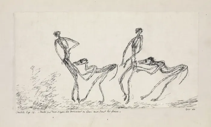 Framed Print : Candide, chapitre 16. Tandis que deux singes les suivaient en leur mordant les fesses, 1911 Framed Print : Candide, chapitre 16. Tandis que deux singes les suivaient en leur mordant les fesses, 1911