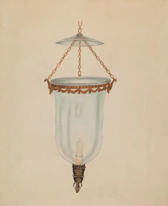 Framed Print : Candle Chandelier, 1935 / 1942. Creator: Columbus Simpson Framed Print : Candle Chandelier, 1935 / 1942. Creator: Columbus Simpson