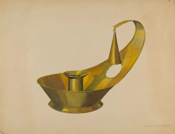 Framed Print : Candle Holder, 1935 / 1942. Creator: Davids De Vault Framed Print : Candle Holder, 1935 / 1942. Creator: Davids De Vault