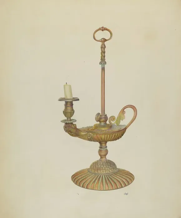 Framed Print : Candle Holder, c. 1940. Creator: Joseph L. Boyd Framed Print : Candle Holder, c. 1940. Creator: Joseph L. Boyd