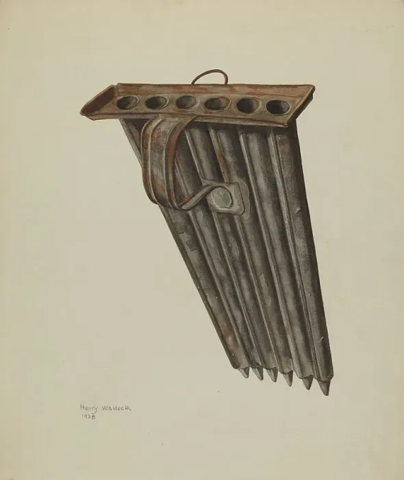 Framed Print : Candle Mold, 1938. Creator: Henry Waldeck Framed Print : Candle Mold, 1938. Creator: Henry Waldeck
