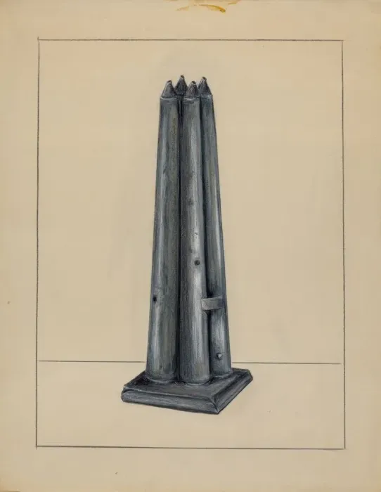 Framed Print : Candle Mold, c. 1936. Creator: Holger Hansen Framed Print : Candle Mold, c. 1936. Creator: Holger Hansen