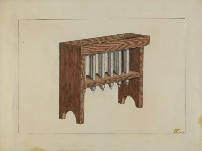 Framed Print : Candle Mold, c. 1936. Creator: Hugh Clarke