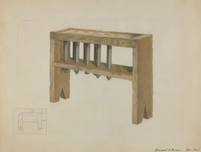 Framed Print : Candle Mold, c. 1936. Creator: Vincent P. Rosel Framed Print : Candle Mold, c. 1936. Creator: Vincent P. Rosel