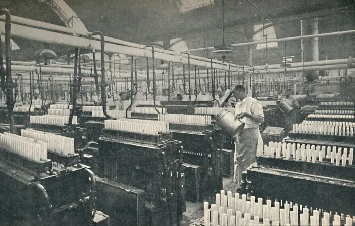 Framed Print : The Candle-moulding Room, c1917 Framed Print : The Candle-moulding Room, c1917