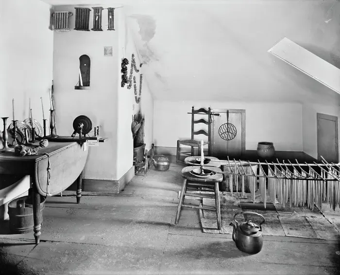 Framed Print : The Candle room, Washington's headquarters (i.e. Morris-Jumel mansion), N.Y. between 1905 and 1915. Creator: Unknown Framed Print : The Candle room, Washington's headquarters (i.e. Morris-Jumel mansion), N.Y. between 1905 and 1915. Creator: Unknown