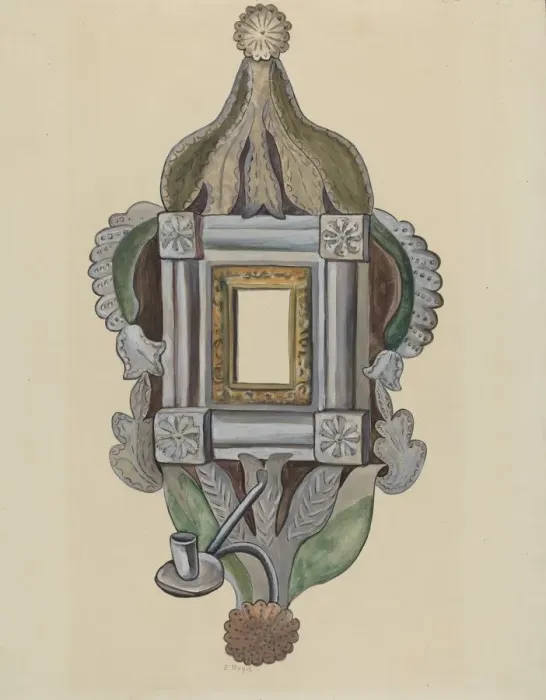 Framed Print : Candle Sconce with Mirror, 1935 / 1942. Creator: E. Boyd Framed Print : Candle Sconce with Mirror, 1935 / 1942. Creator: E. Boyd