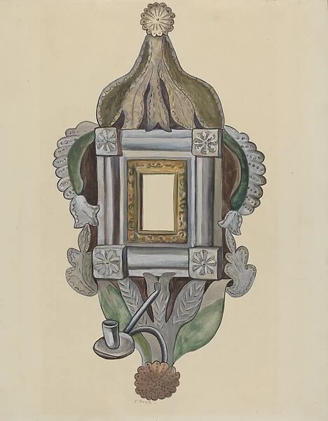 Candle Sconce with Mirror, 1935  /  1942. Creator: E. Boyd