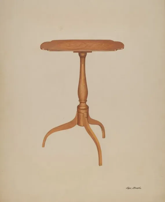 Framed Print : Candle Stand, c. 1938. Creator: Rex F Bush Framed Print : Candle Stand, c. 1938. Creator: Rex F Bush
