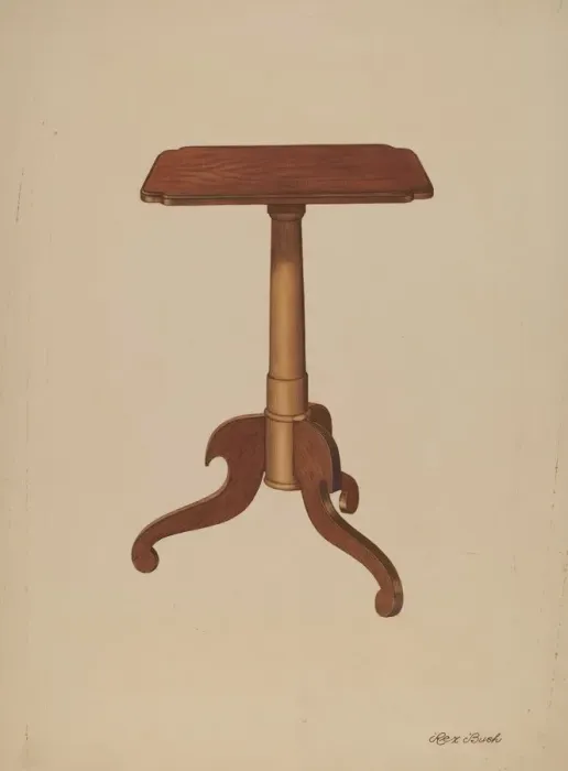 Framed Print : Candle Stand, c. 1938. Creator: Rex F Bush Framed Print : Candle Stand, c. 1938. Creator: Rex F Bush