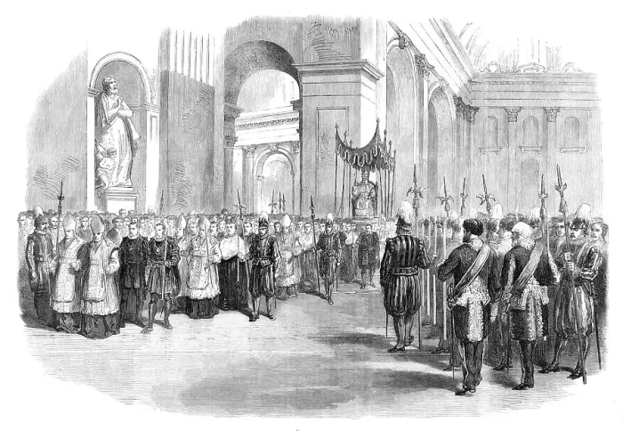 Framed Print : Candlemas at St. Peter's, Rome, 1870. Creator: Unknown Framed Print : Candlemas at St. Peter's, Rome, 1870. Creator: Unknown