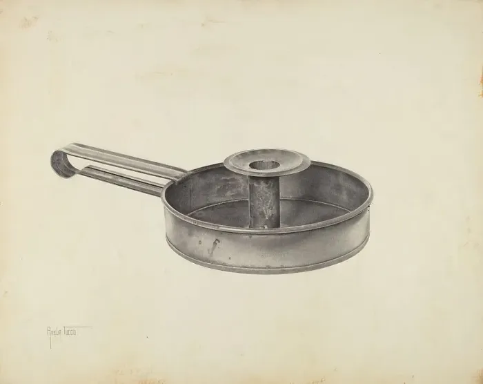 Framed Print : Candlestick, 1935 / 1942. Creator: Amelia Tuccio Framed Print : Candlestick, 1935 / 1942. Creator: Amelia Tuccio