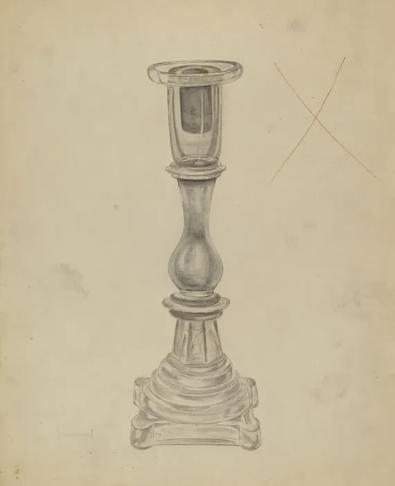 Framed Print : Candlestick, 1935 / 1942. Creator: Gertrude Lemberg Framed Print : Candlestick, 1935 / 1942. Creator: Gertrude Lemberg