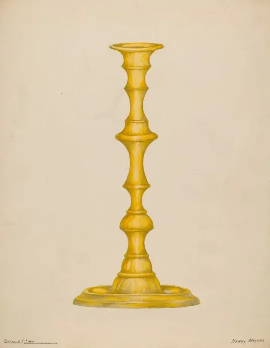 Framed Print : Candlestick, 1935 / 1942. Creator: Henry Meyers Framed Print : Candlestick, 1935 / 1942. Creator: Henry Meyers